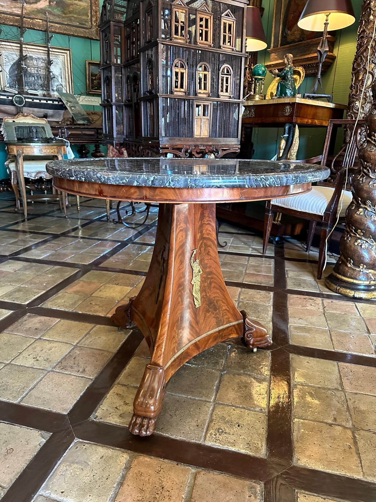 George Jacob Desmalter Empire Gueridon Round center Table Estampille 19th C. LA For Sale 13