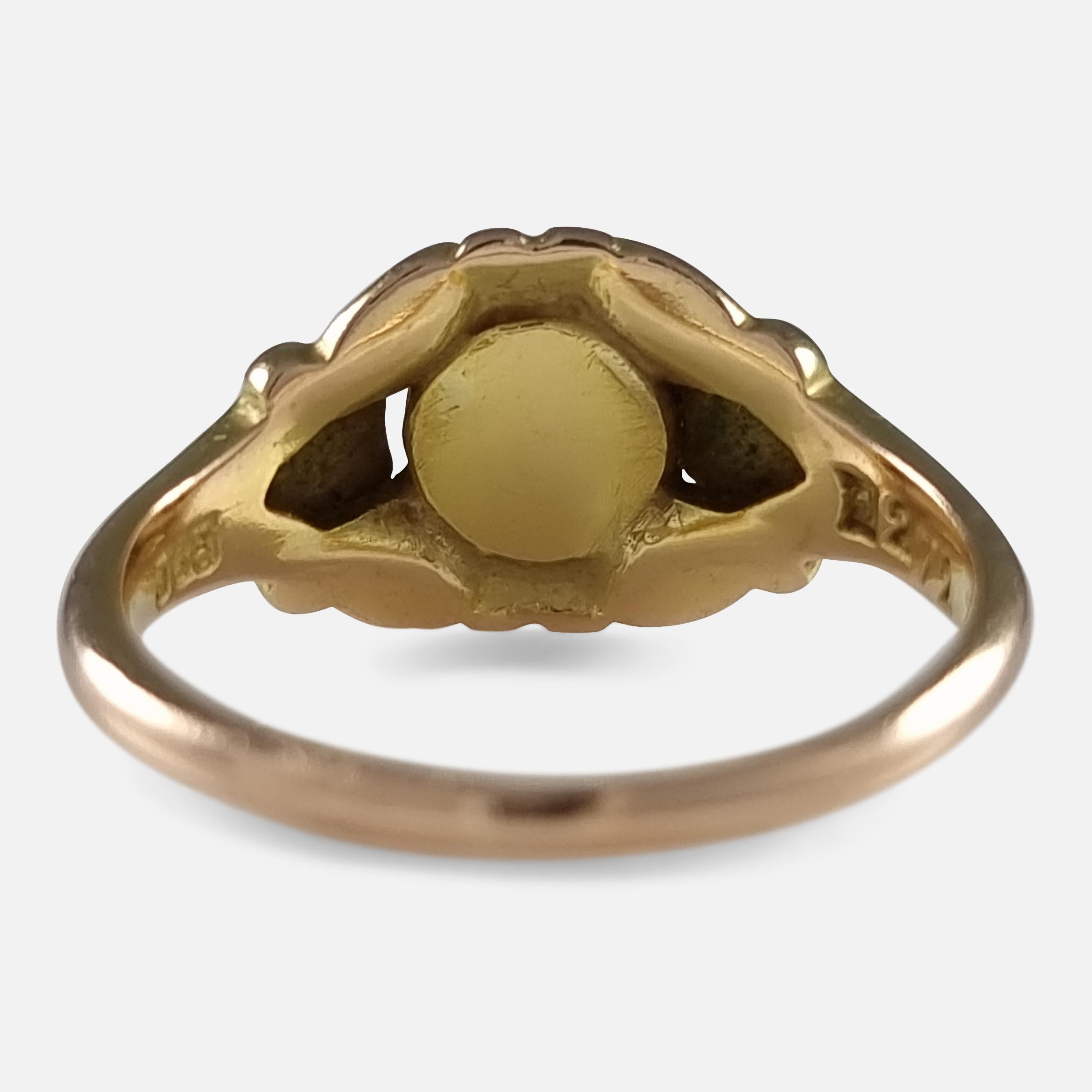 Georg Jensen 14ct Yellow Gold Pearl Ring, No. 272 In Good Condition For Sale In Glasgow, GB