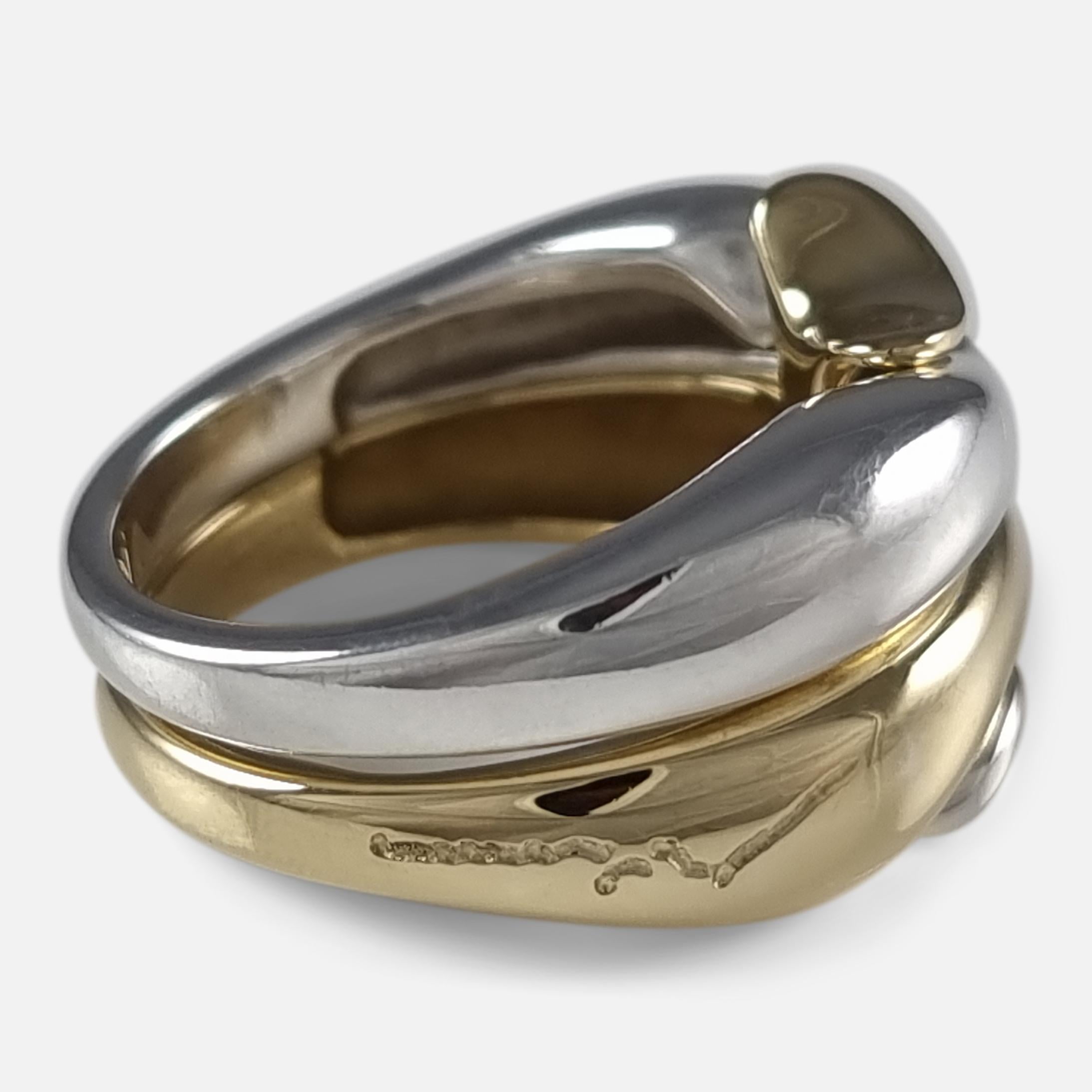 Modernist George Jensen 18ct Gold & Silver Ring, Minas Spiridis