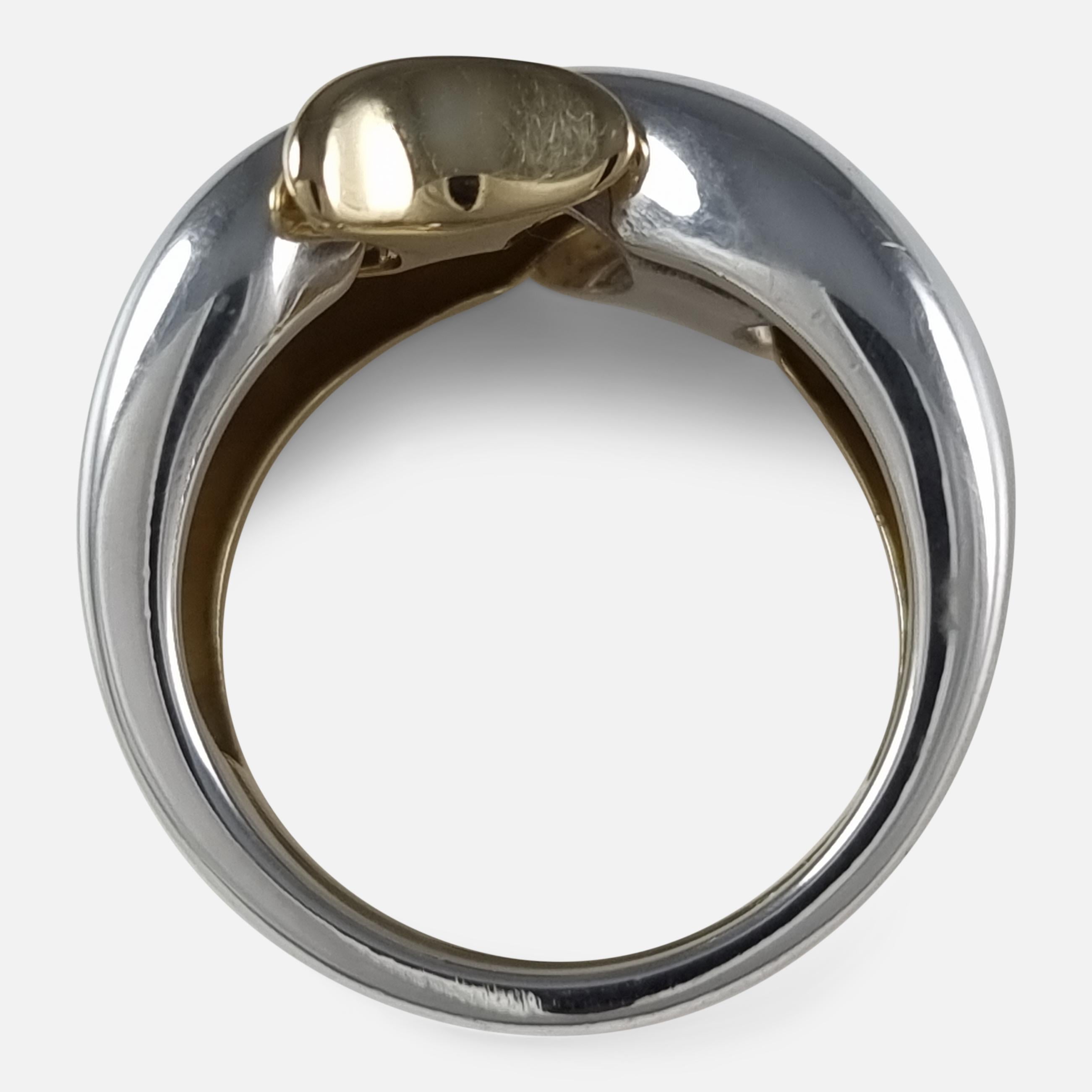 Women's or Men's George Jensen 18ct Gold & Silver Ring, Minas Spiridis