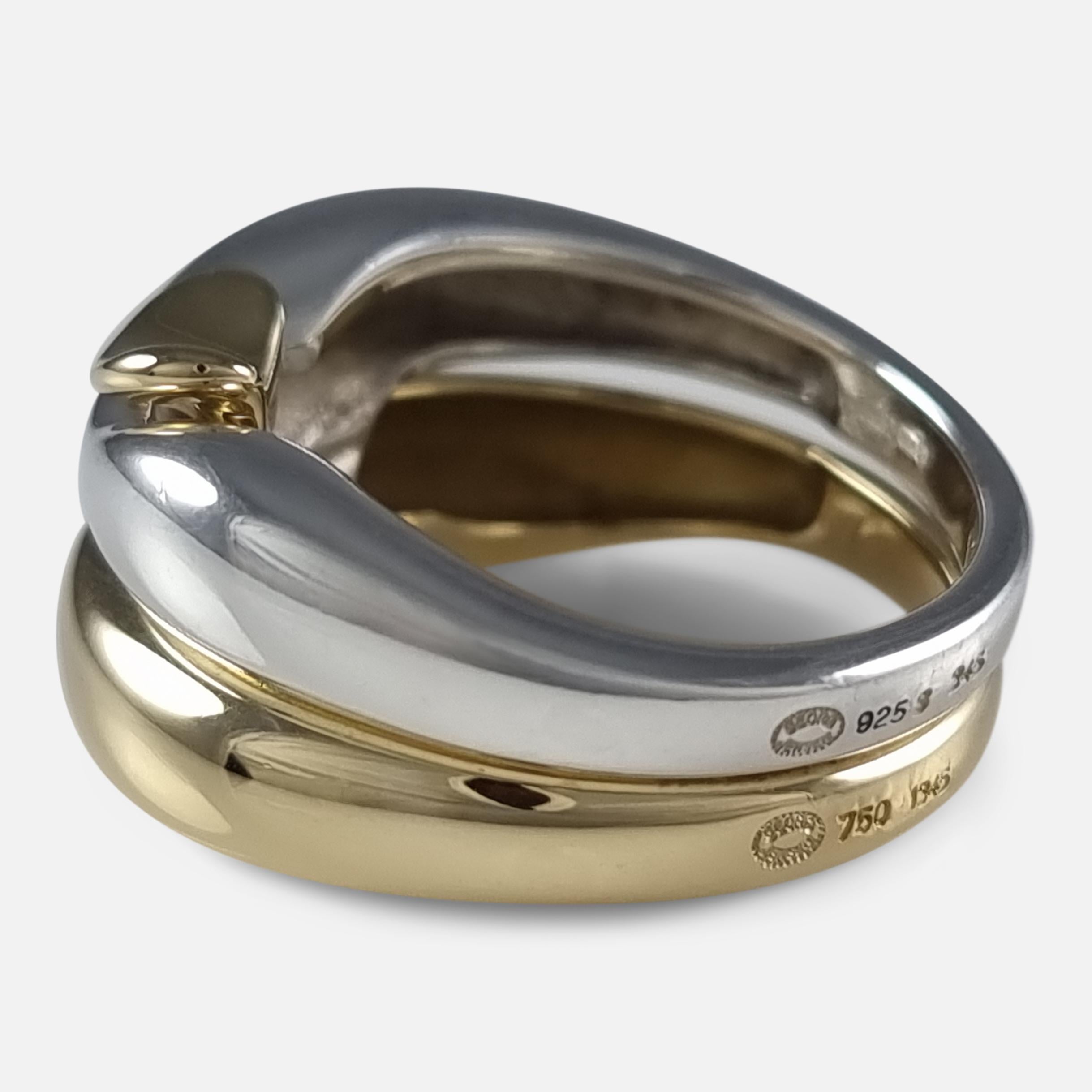 George Jensen 18ct Gold & Silver Ring, Minas Spiridis 1