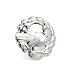 George Jensen Estate Bird Dove Brooch Silver