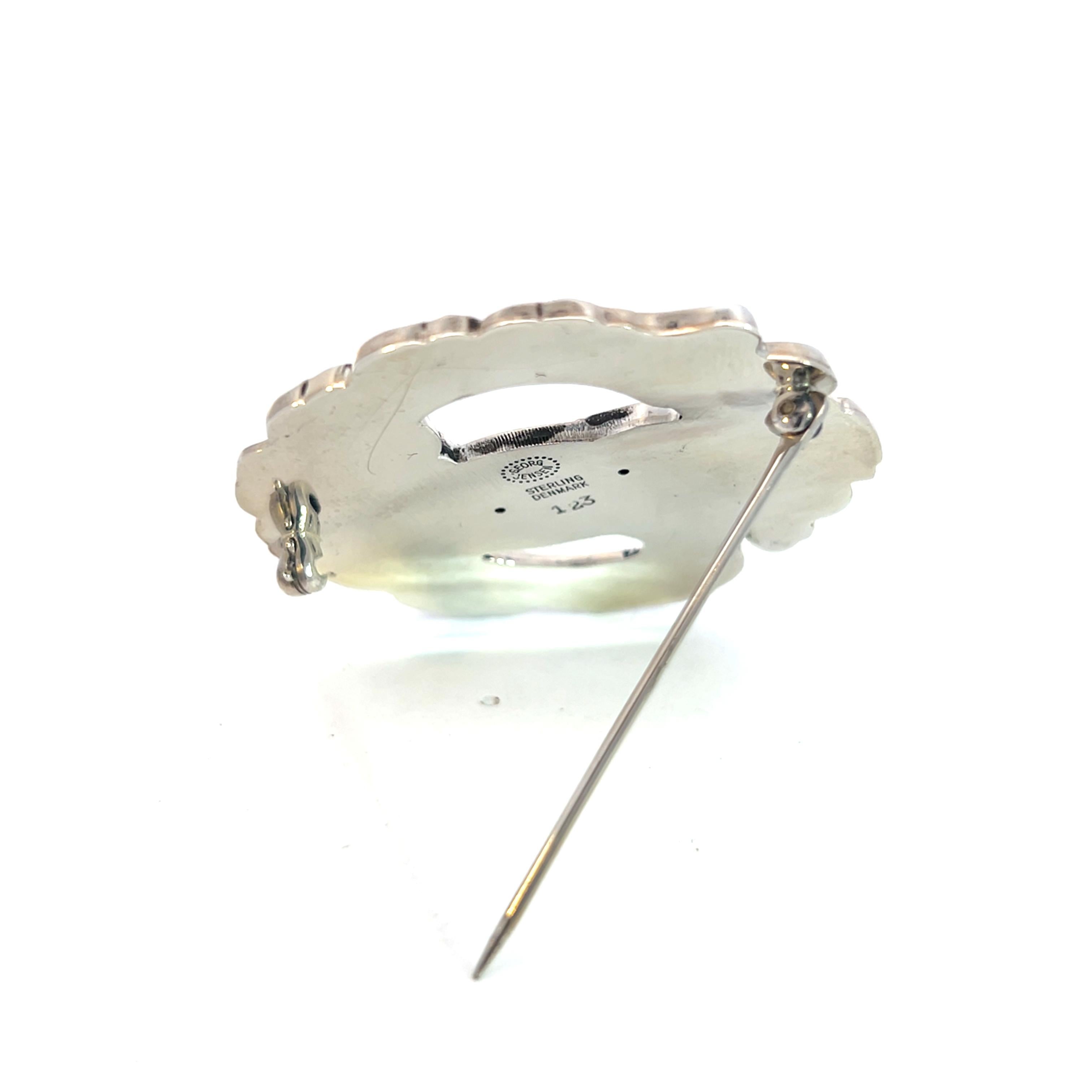 Women's George Jensen Estate Bird Dove Brooch Silver