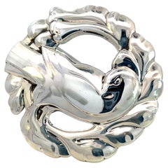 George Jensen Estate Bird Dove Brooch Silver