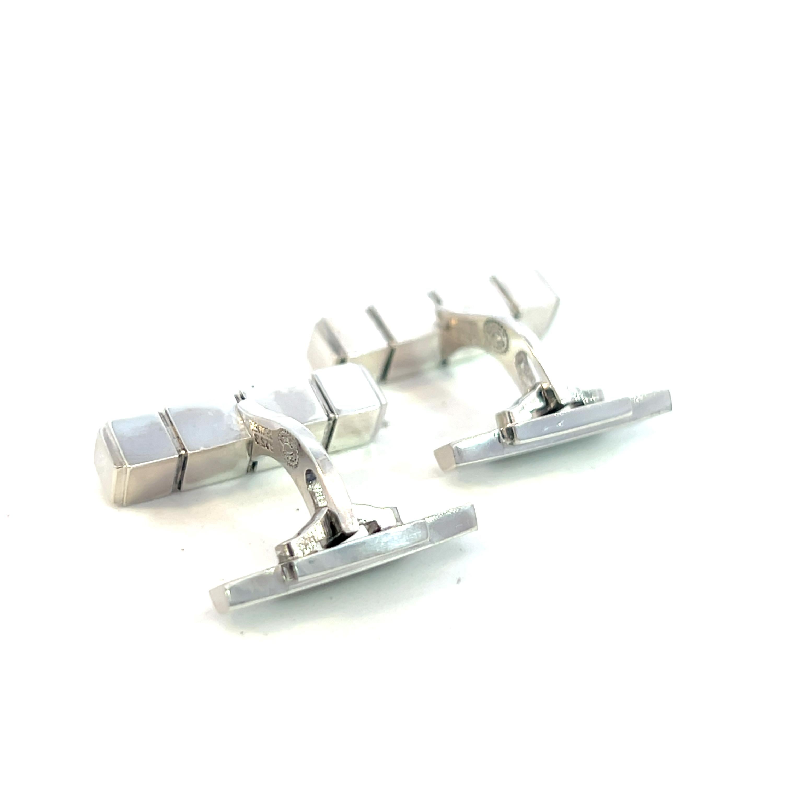 Boutons de manchette masculins Georg Jensen Estate Silver Bon état - En vente à Brooklyn, NY