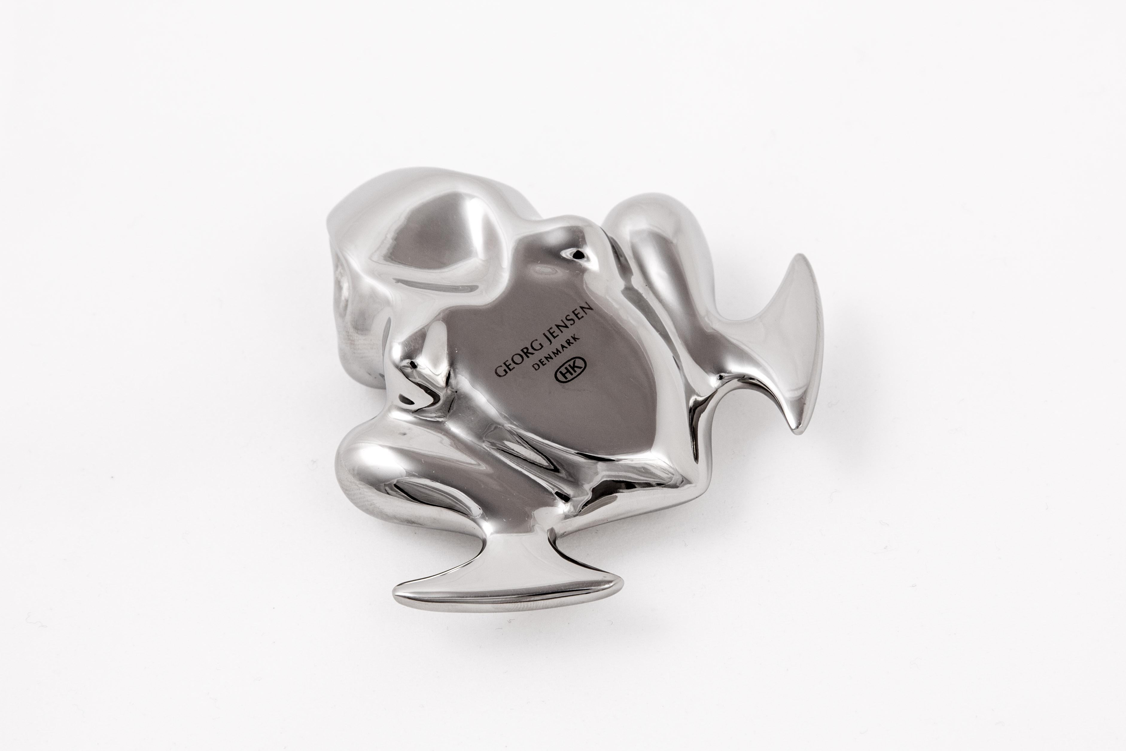 Georg Jensen sterling silver frog Cufflinks designed by Henning Koppel 