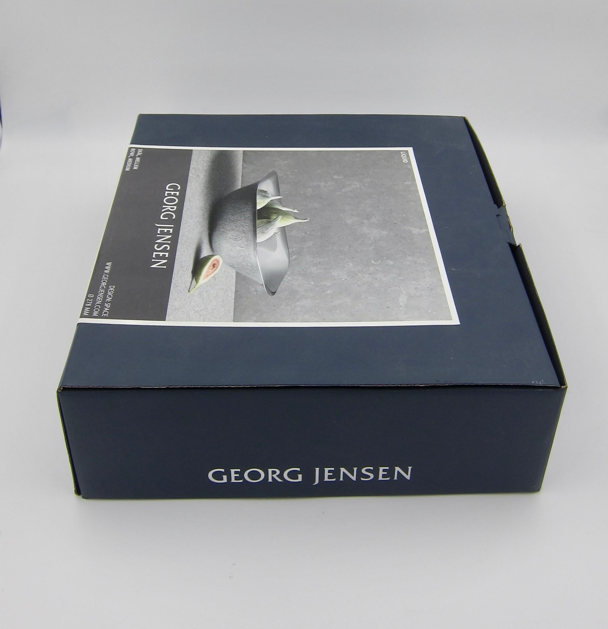George Jensen Bol de service à liquide en acier inoxydable poli miroir 4