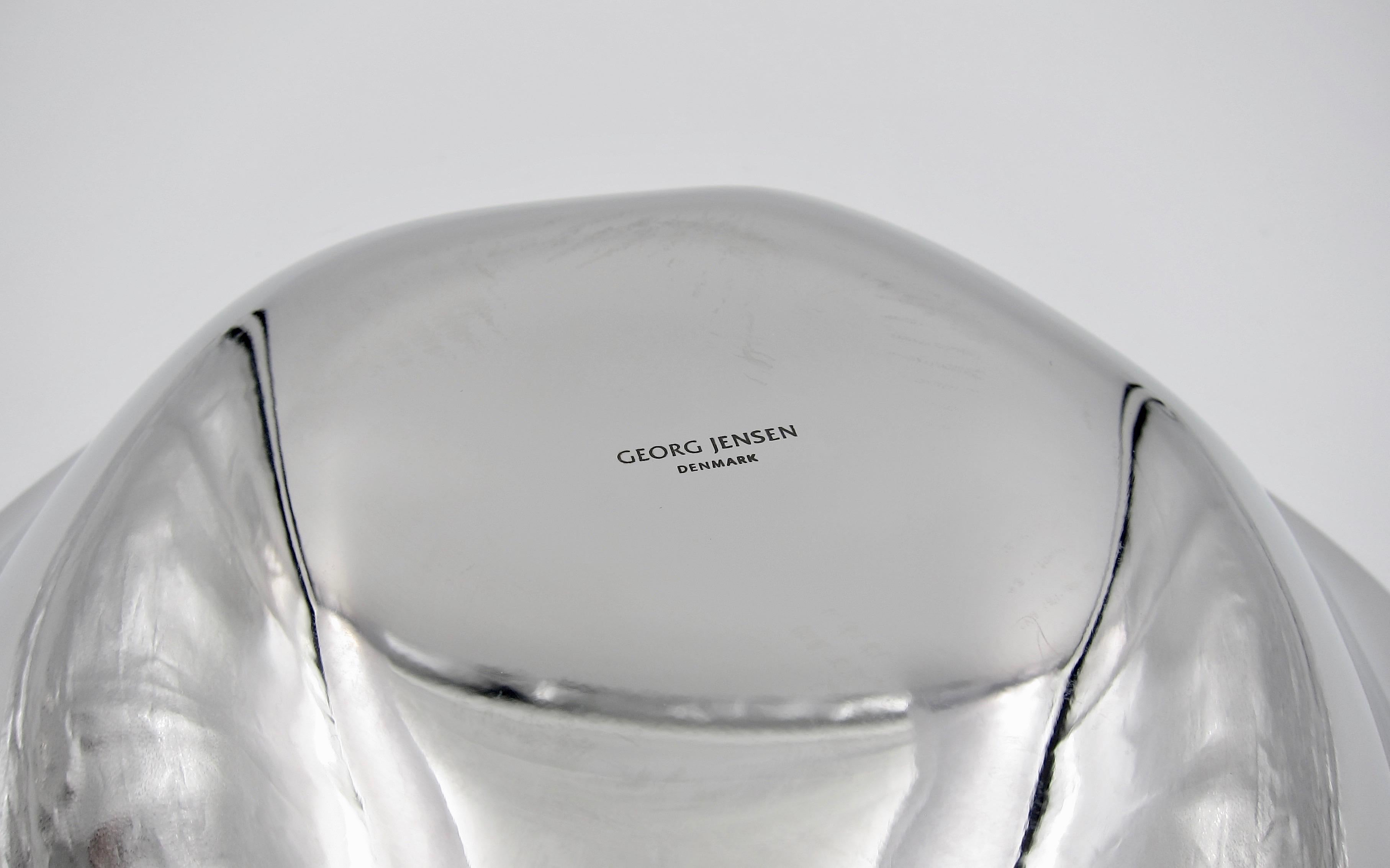 George Jensen Bol de service à liquide en acier inoxydable poli miroir 1