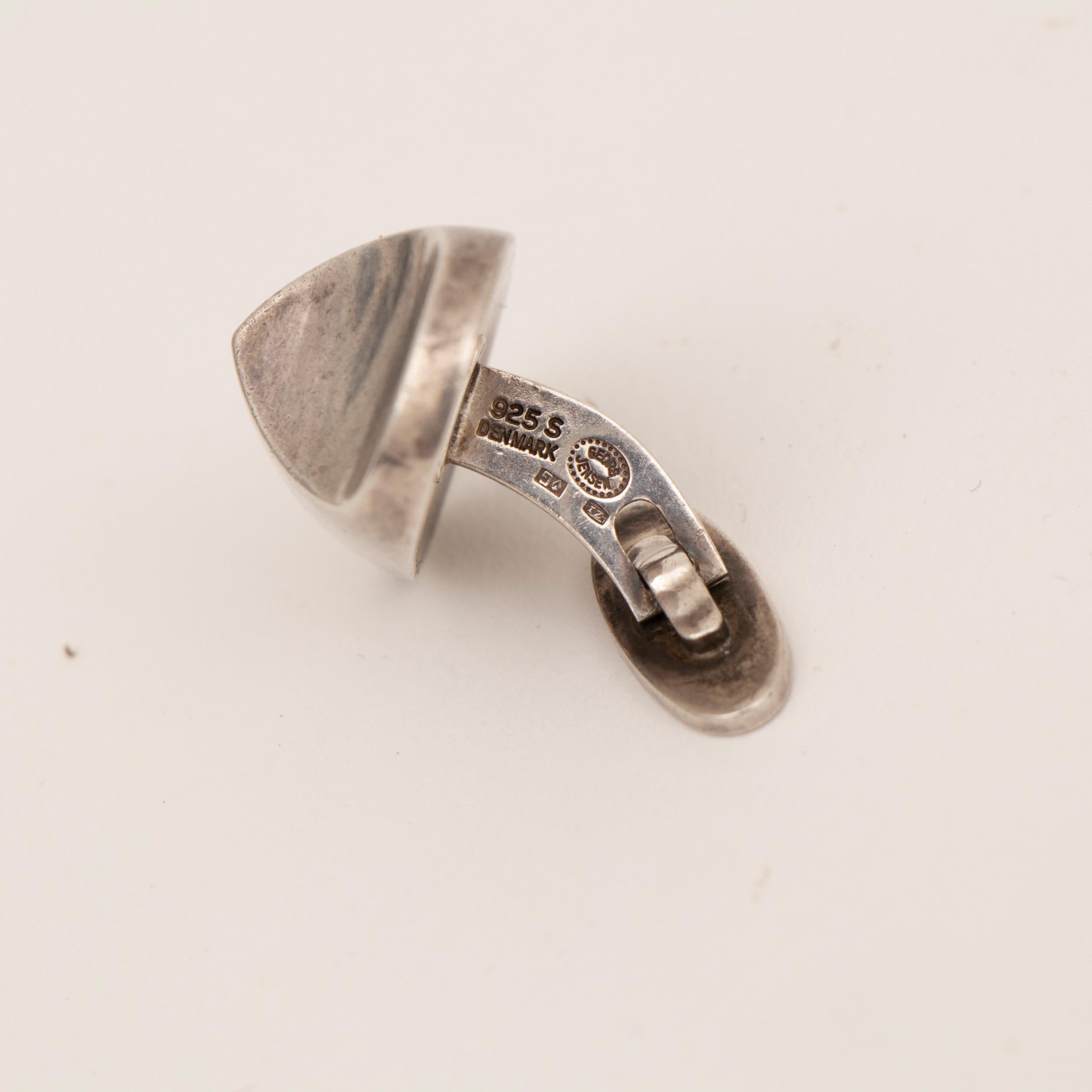 Danish George Jensen Silver Cufflinks by Flemming Eskildsen For Sale