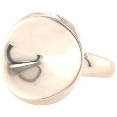 George Jensen Silver Ring with Round Top
