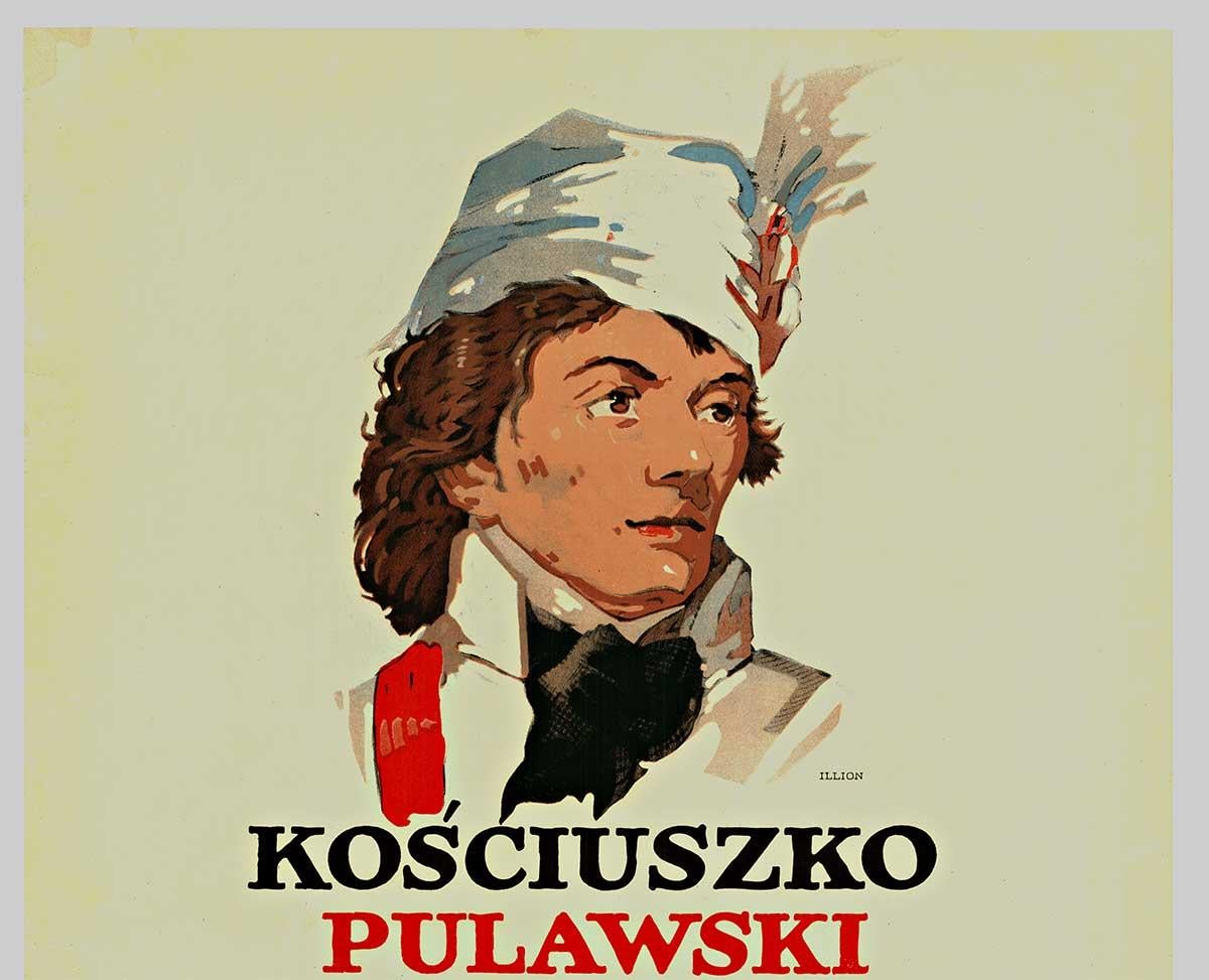 Poster d'epoca originale di Kosciuszko Pulawski Jedz Mniej sulla Prima Guerra Mondiale - Print di George John Illion