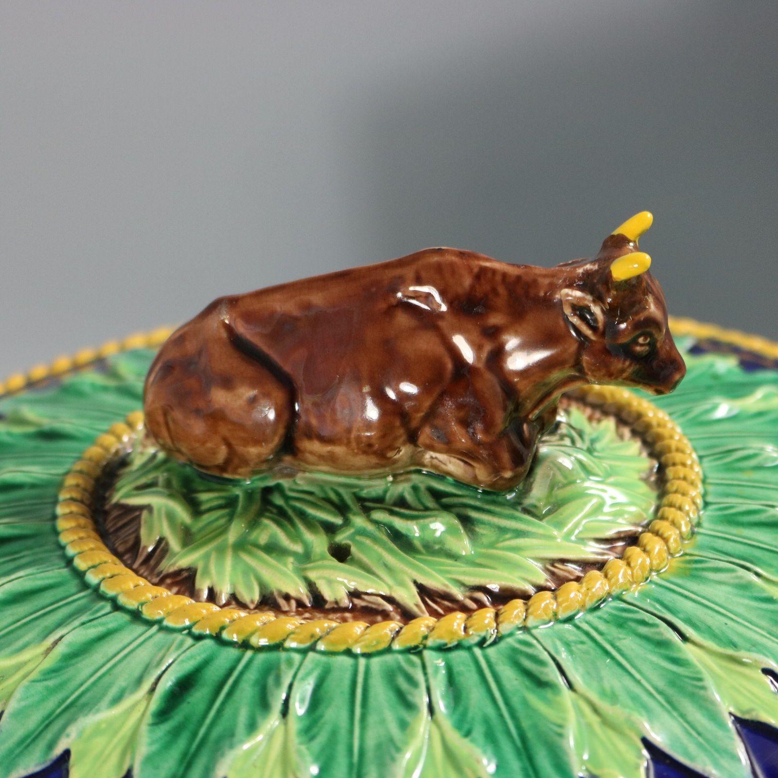 Porte-fromage de vache bleu cobalt George Jones en vente 2