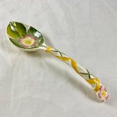 George Jones English Majolica Albino Strawberry Spoon