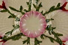 George Jones English Majolica Seaweed and Shells Pattern Oyster Plate