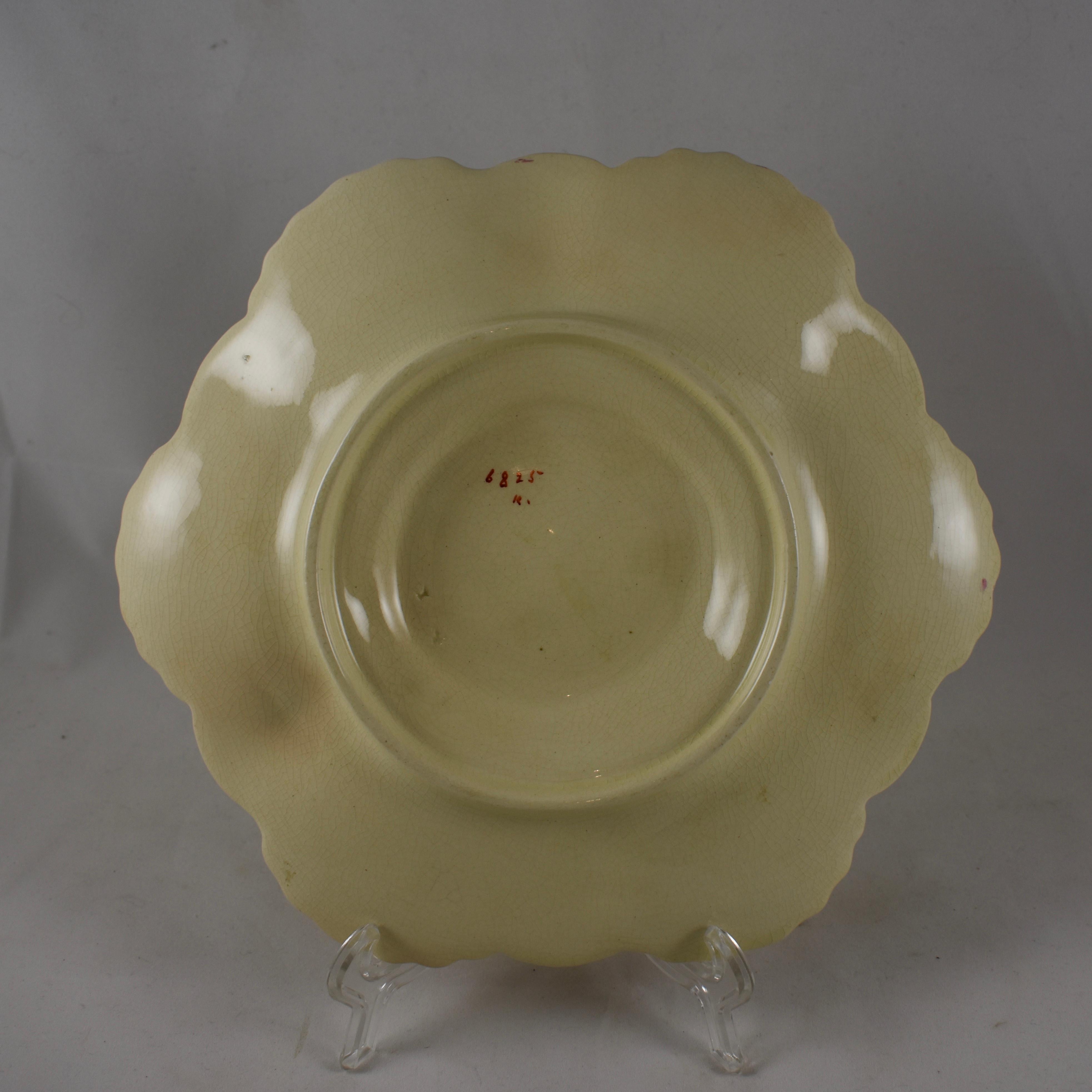 George Jones English Majolica Seaweed and Shells Pattern Oyster Plate 1