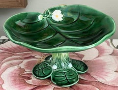Compote « Lily Pad » peinte à la main par George Jones, en céramique, vers 1870