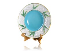 George Jones Majolica 'Bamboo and Wicker' Plate, English, circa 1870