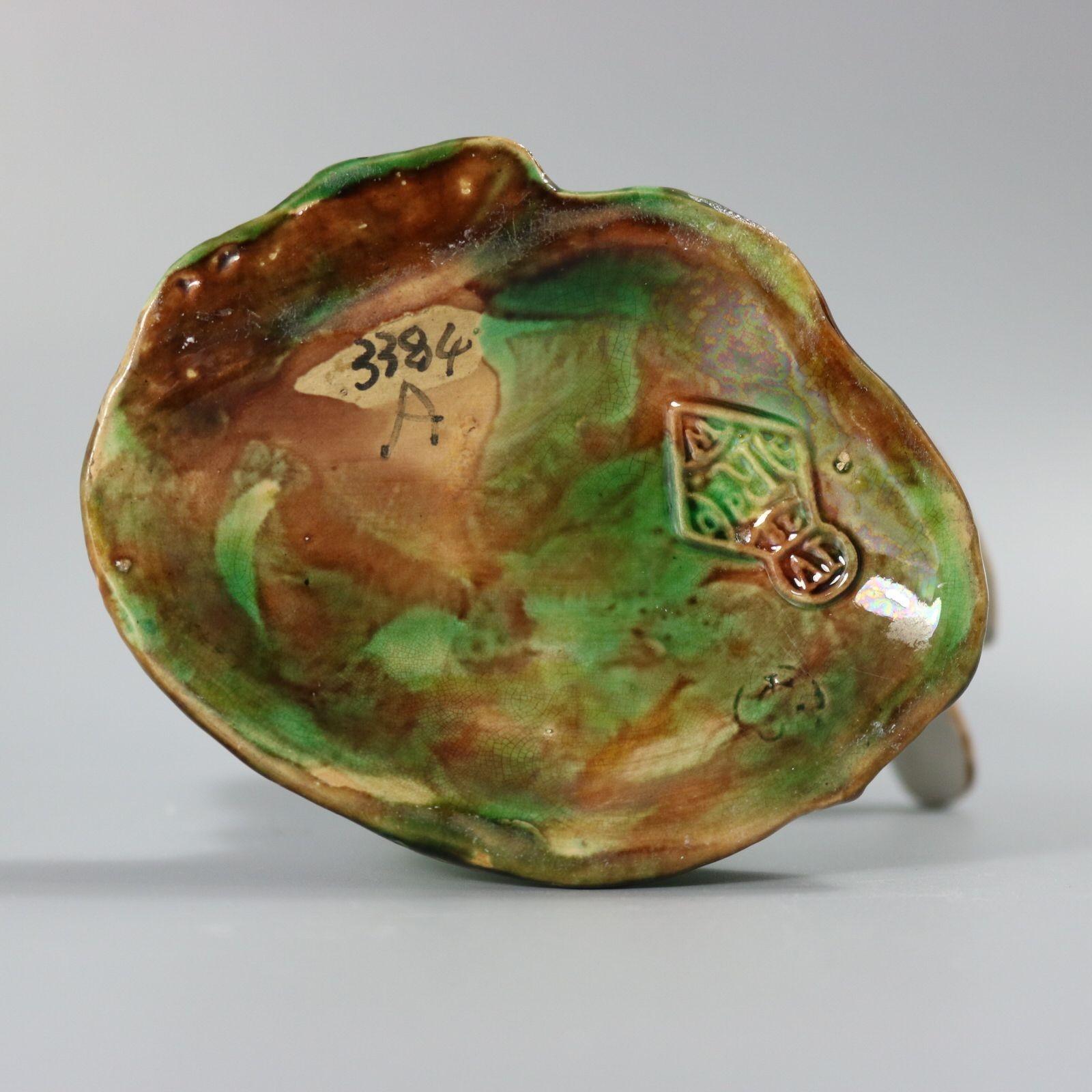 Vase de porte-cartes oiseaux sur le nid en majolique George Jones en vente 5