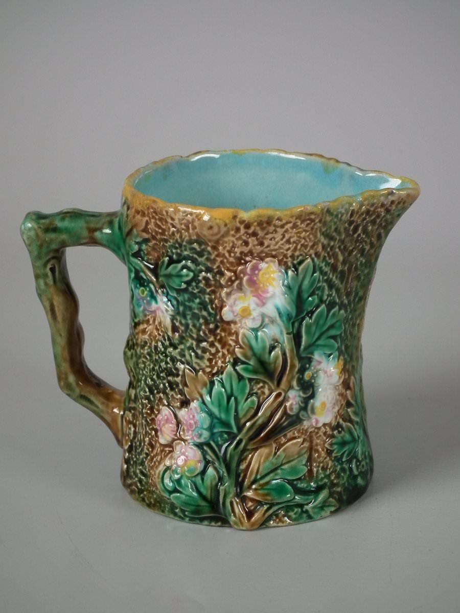 George Jones Majolica Blossom Pitcher/Creamer For Sale at 1stDibs ...