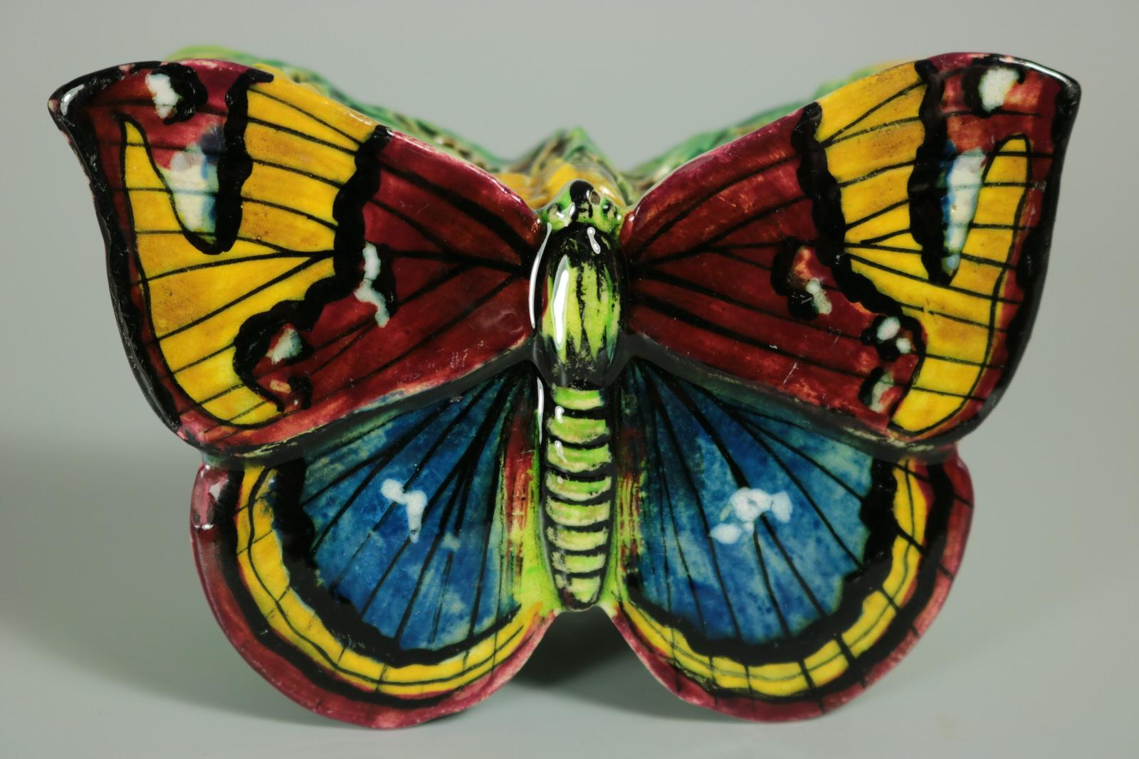 George Jones Majolica Butterfly Match Box 6