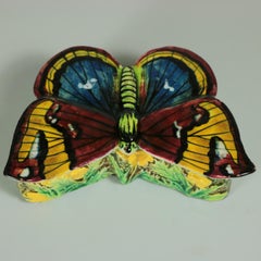 George Jones Majolika Schmetterling Streichholzschachtel