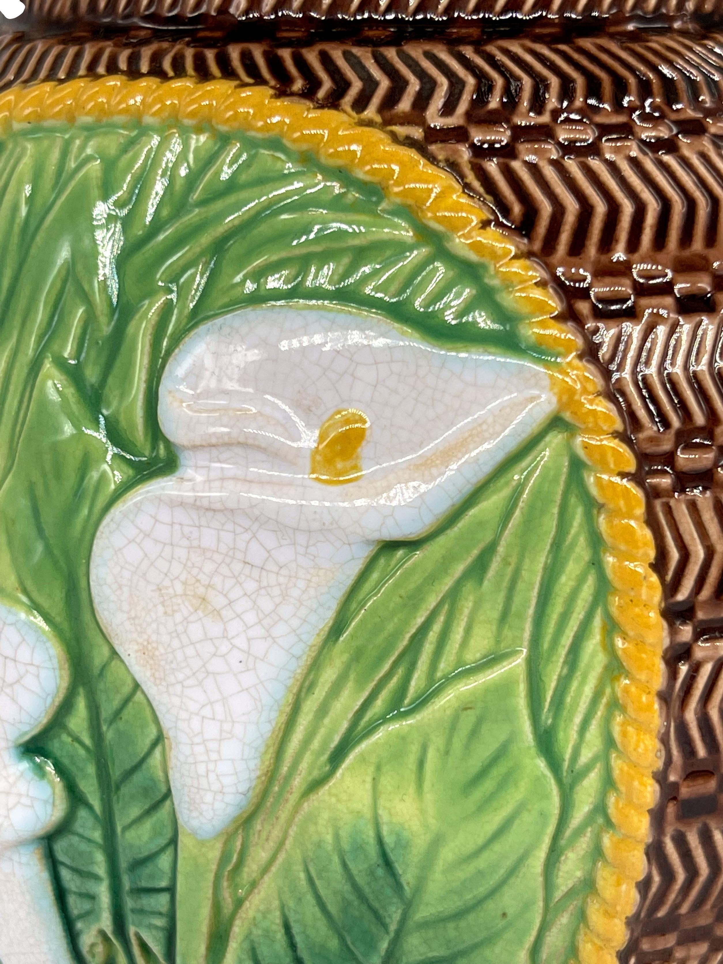 George Jones Majolica Calla Lily Pitcher, ca. 1875 For Sale 6