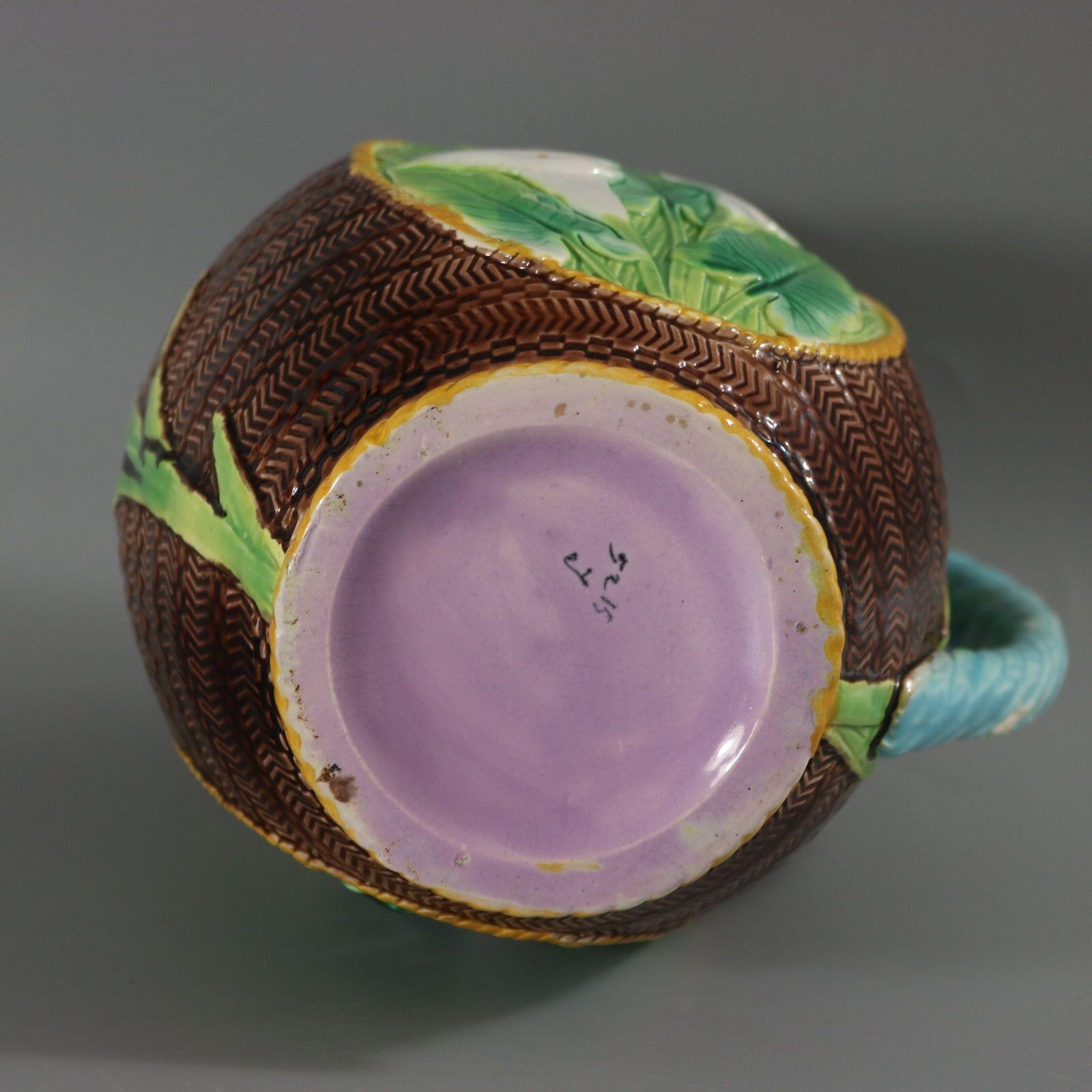George Jones Majolica Calla Lily Pitcher For Sale 5