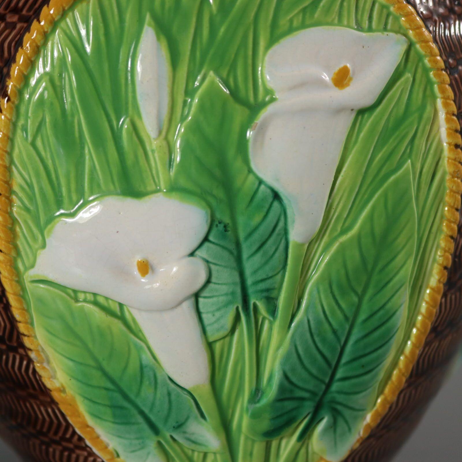 George Jones Majolica Calla Lily Pitcher For Sale 7