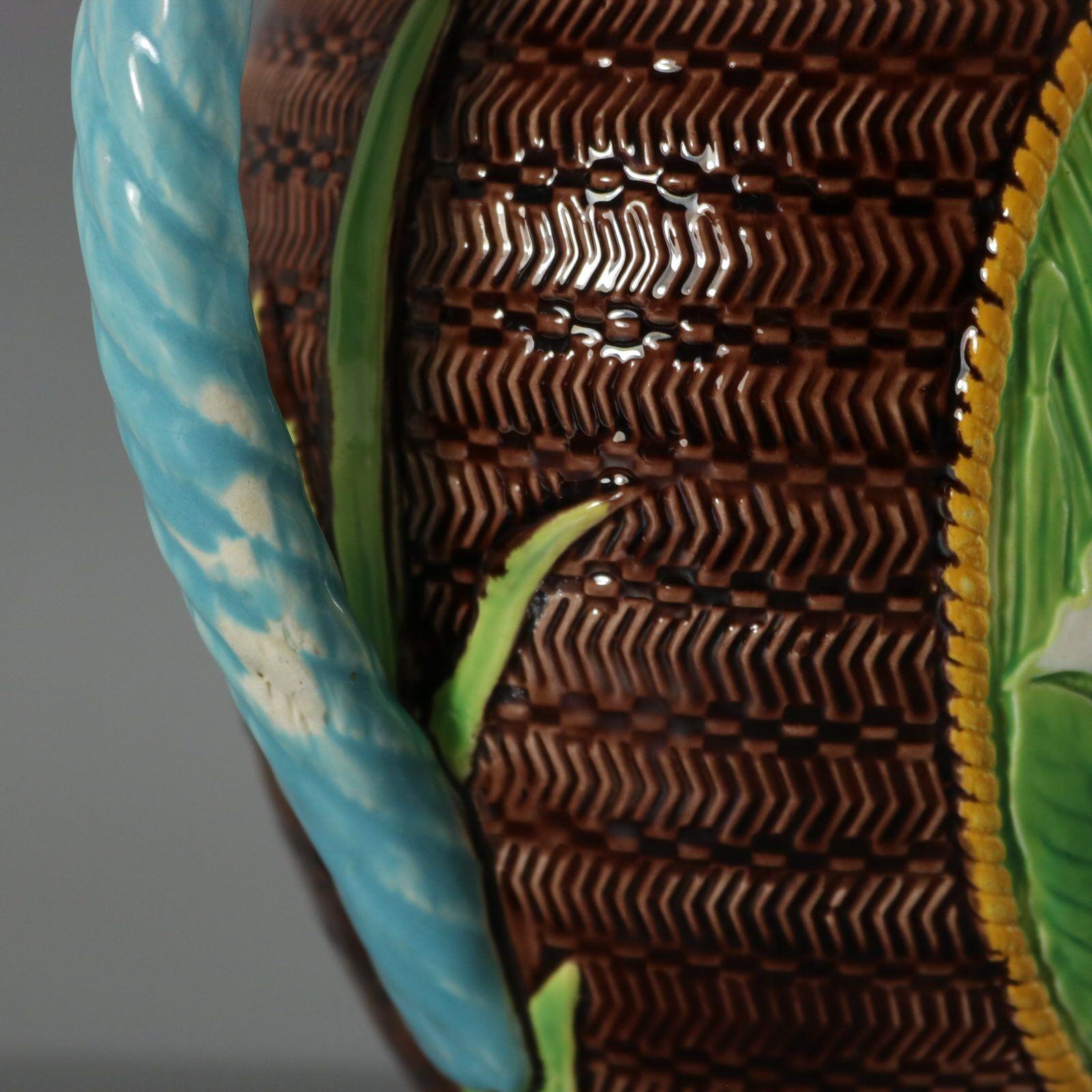 George Jones Majolica Calla Lily Pitcher For Sale 9