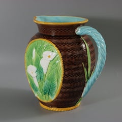George Jones Majolica Calla Lily Pitcher