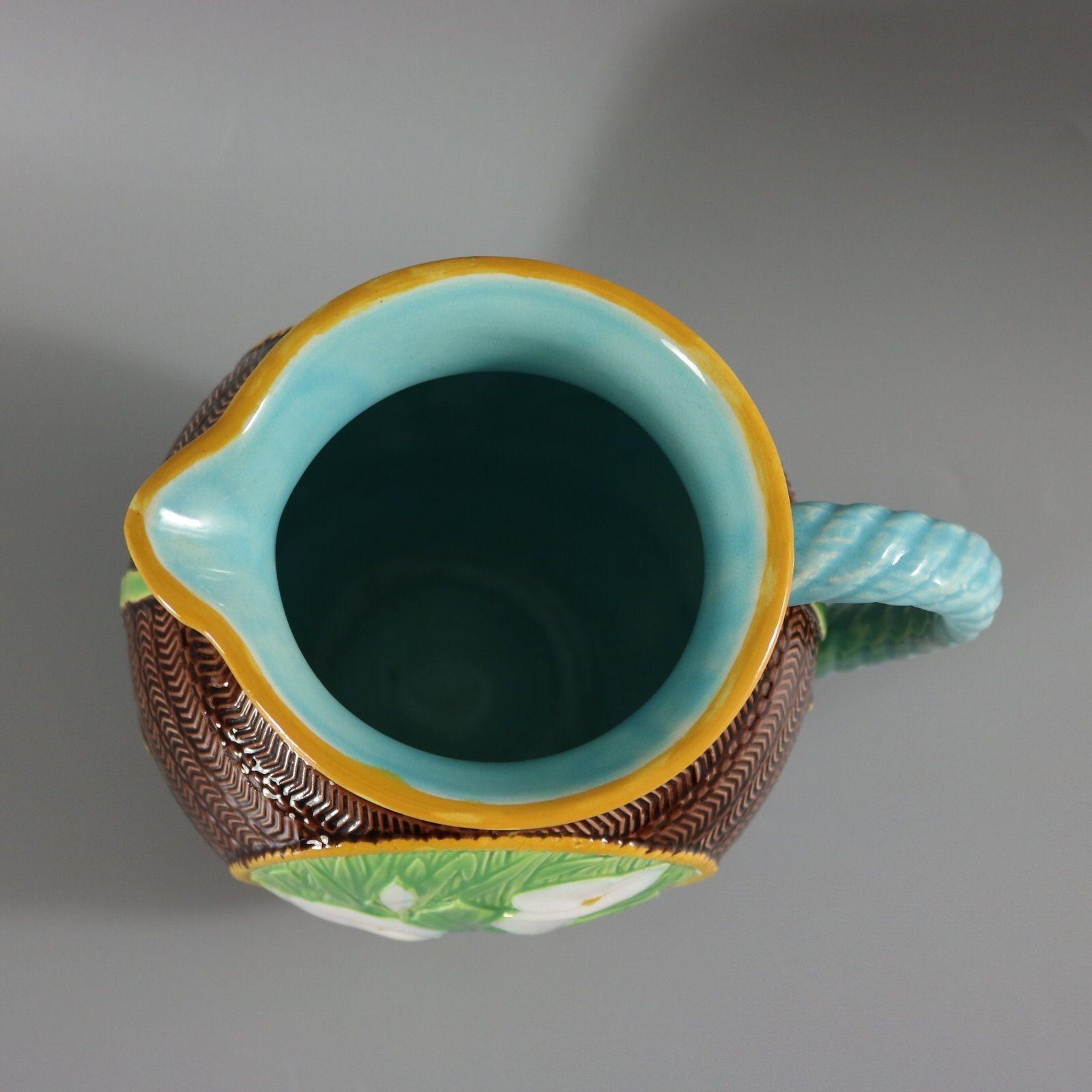 George Jones Majolica Calla Lily Pitcher For Sale 4