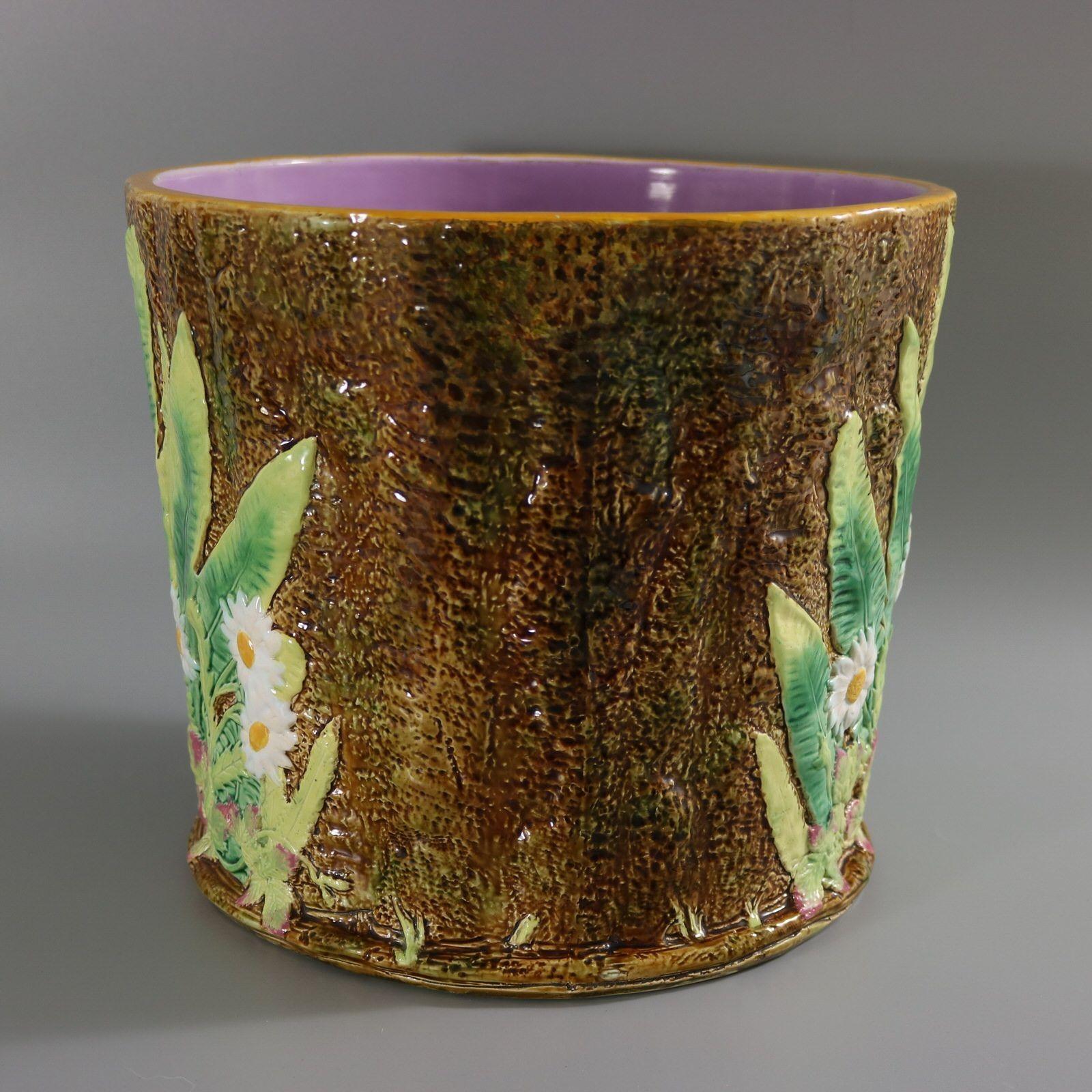 Late 19th Century George Jones Majolica Daisy Jardiniere