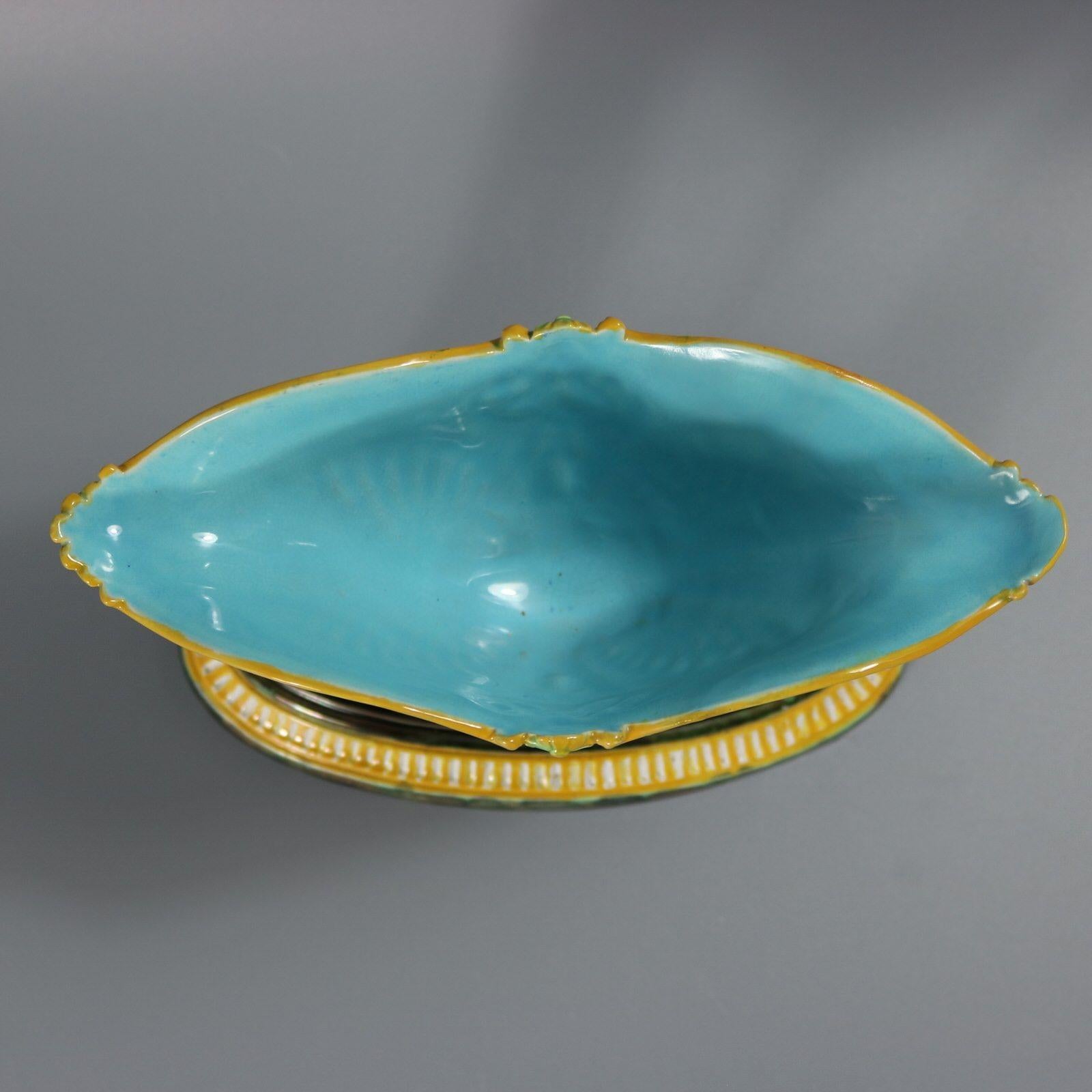 George Jones Majolica Egyptian-style Sphinx Bowl For Sale 2