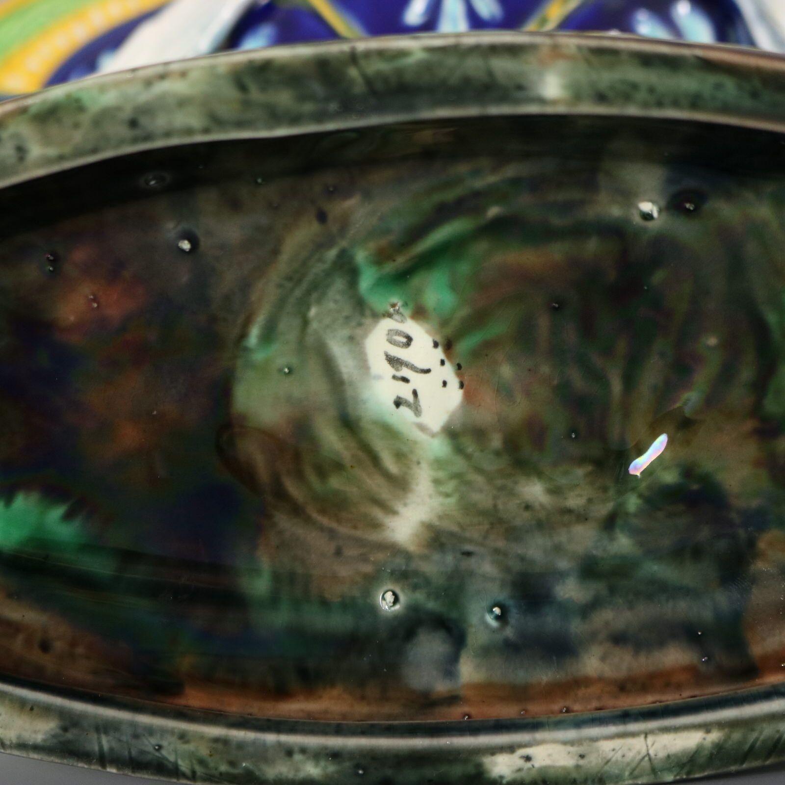 George Jones Majolica Egyptian-style Sphinx Bowl For Sale 4