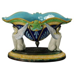 Ciotola Sfinge in stile egiziano in maiolica di George Jones