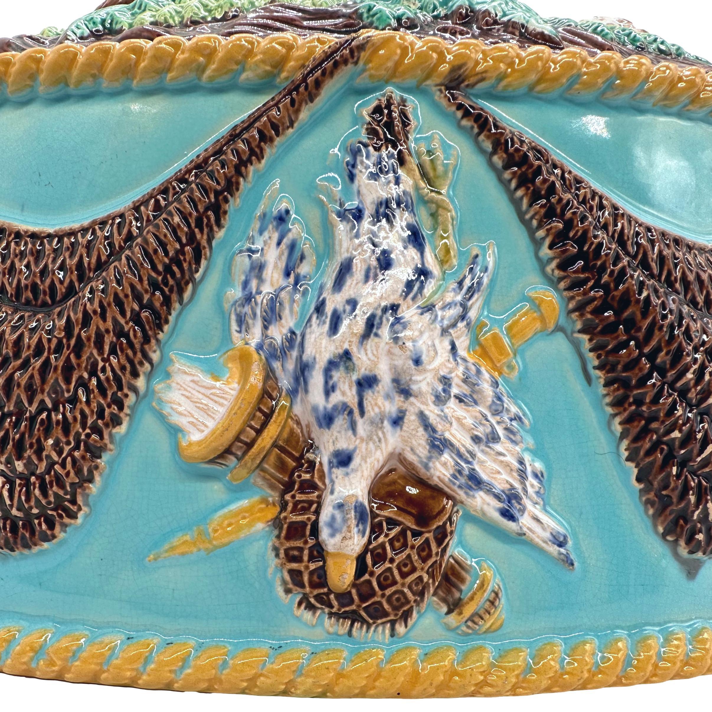 George Jones Majolica Game Tureen with Fox, Turquoise Ground, English, ca. 1870 For Sale 5