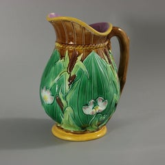 George Jones Majolica Lily on Barrel Jug