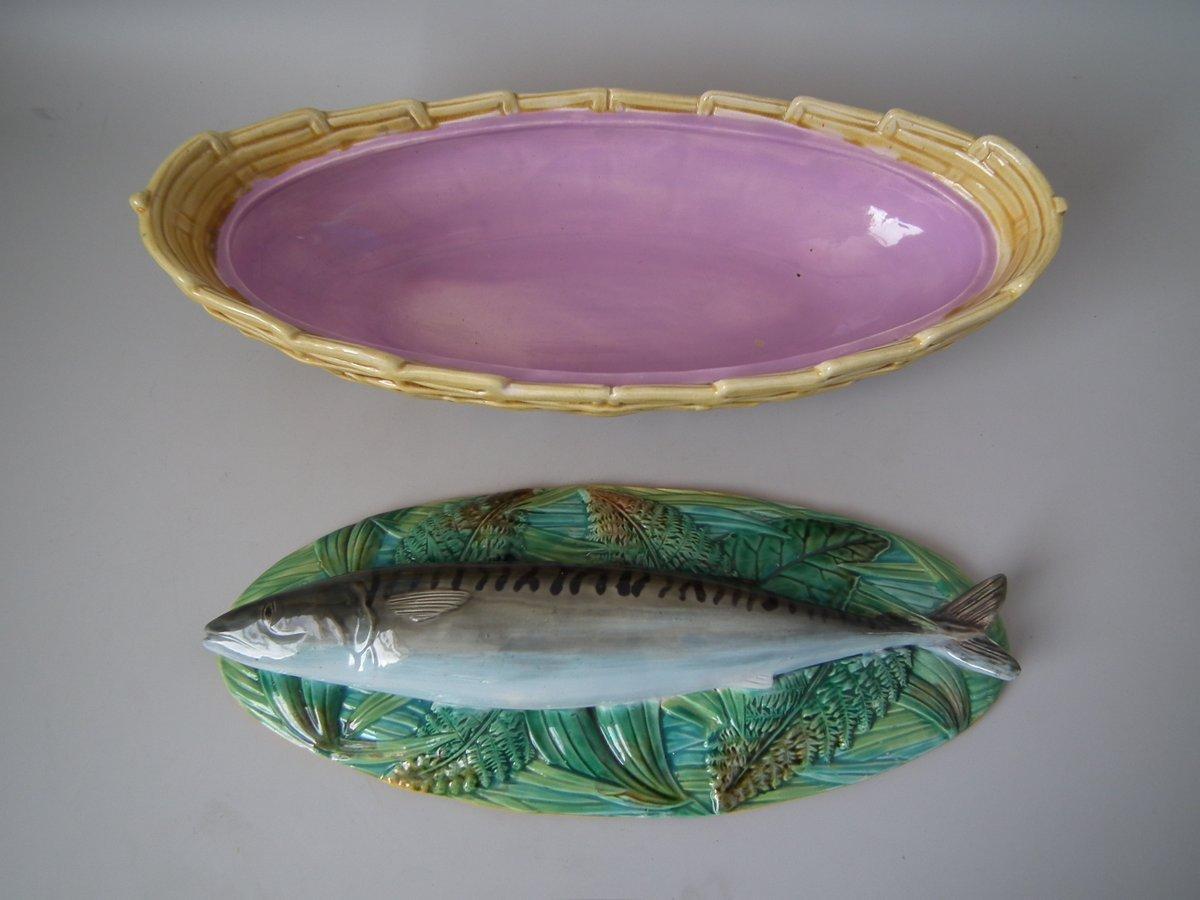 George Jones Majolica Mackerel Tureen For Sale 4