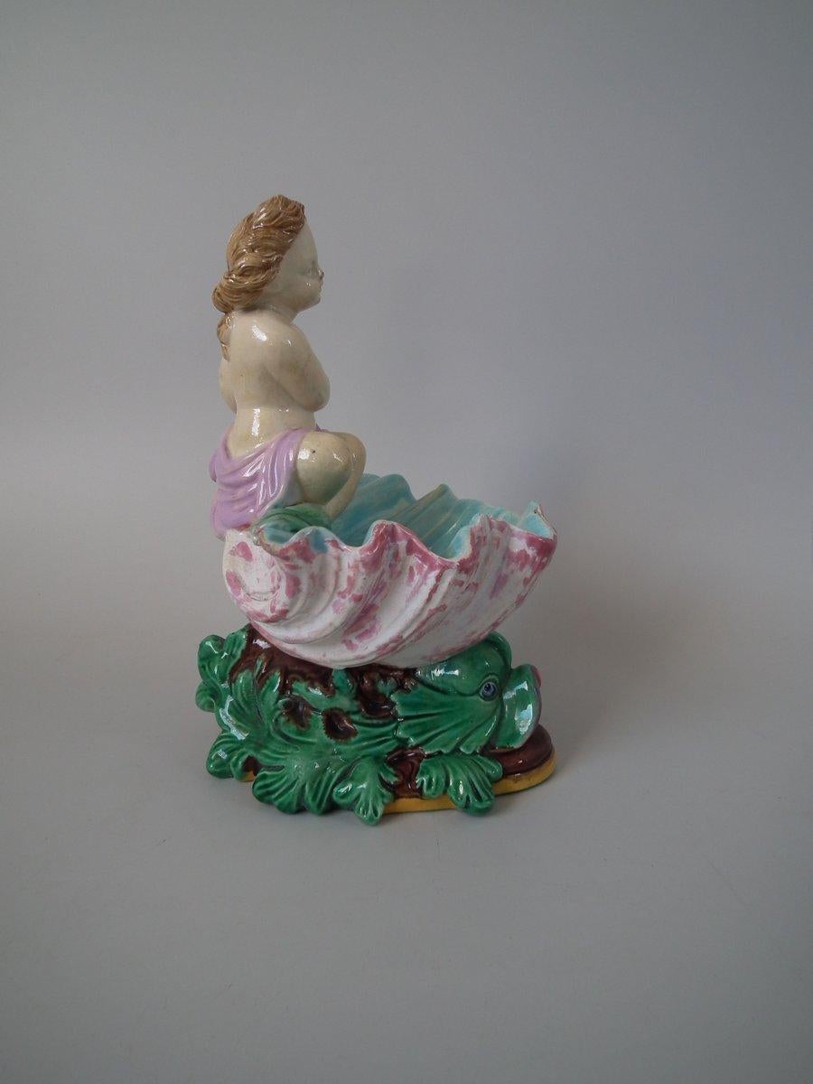 George Jones Majolica Merman Dish 11