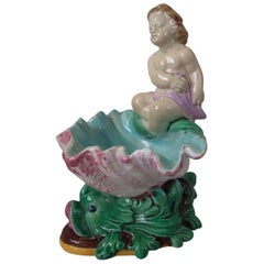 George Jones Majolica Merman Dish