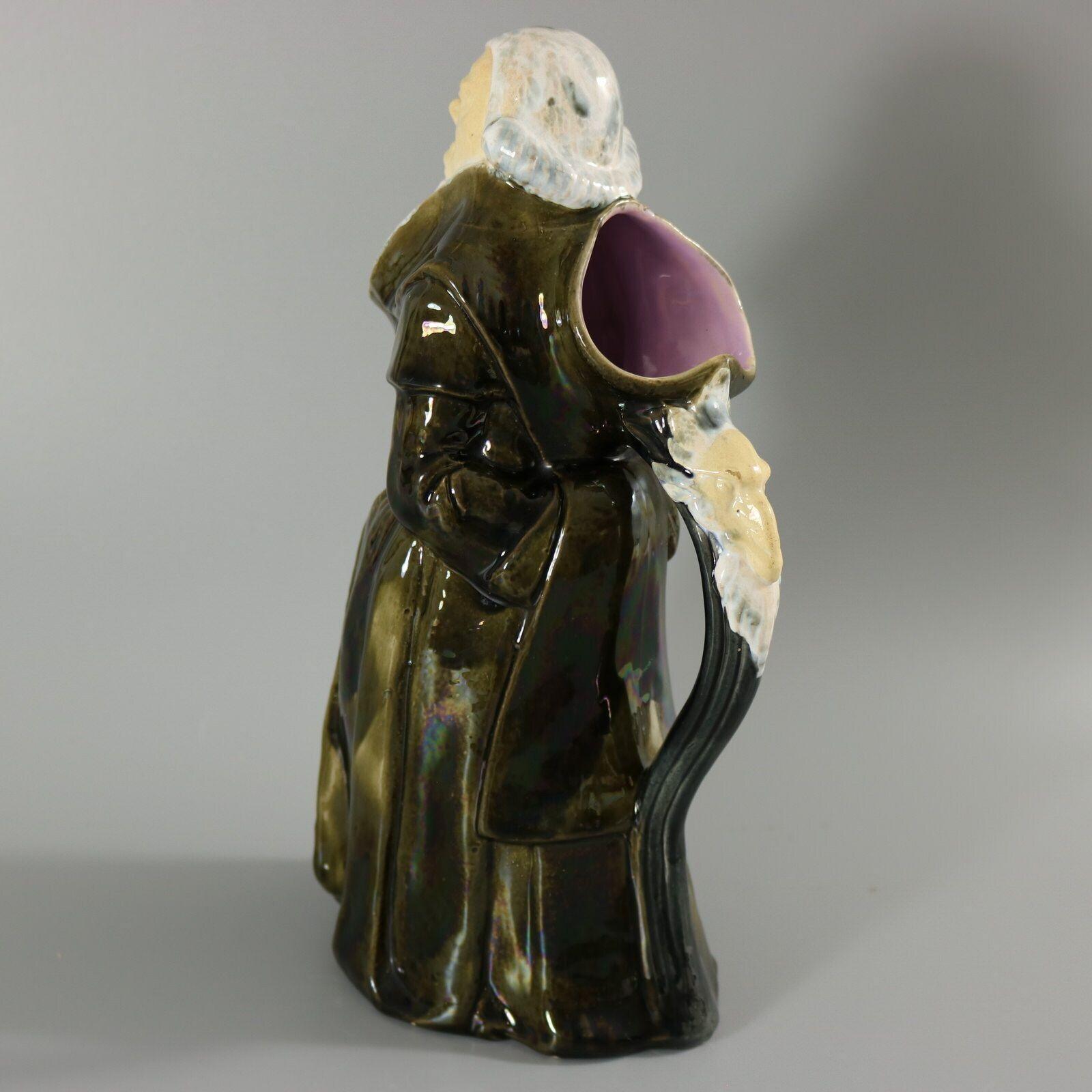 Victorian George Jones Majolica Monk Pitcher