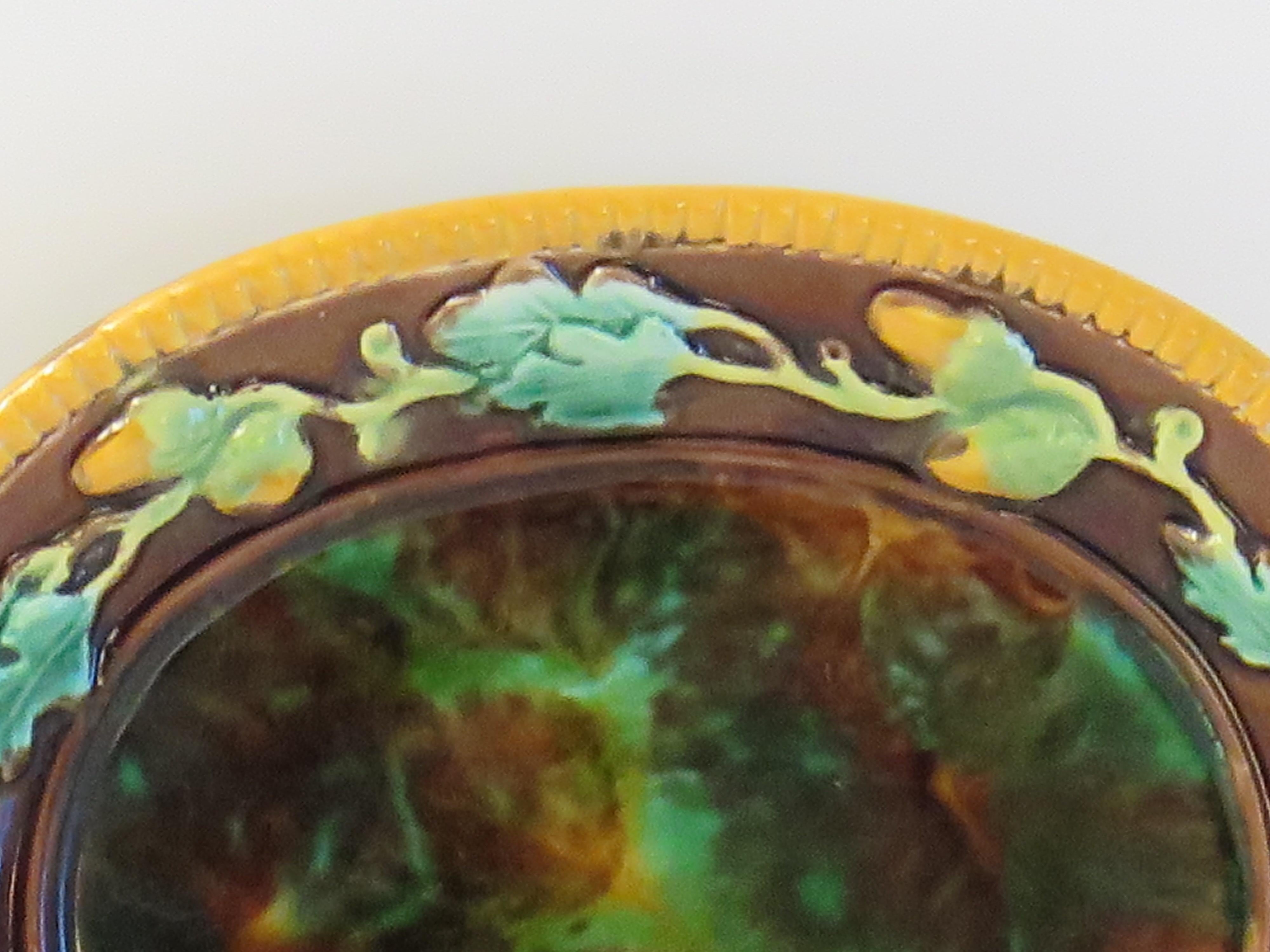Hand-Painted George Jones Majolica Oval Dish or Platter fully marked, Circa 1868 For Sale