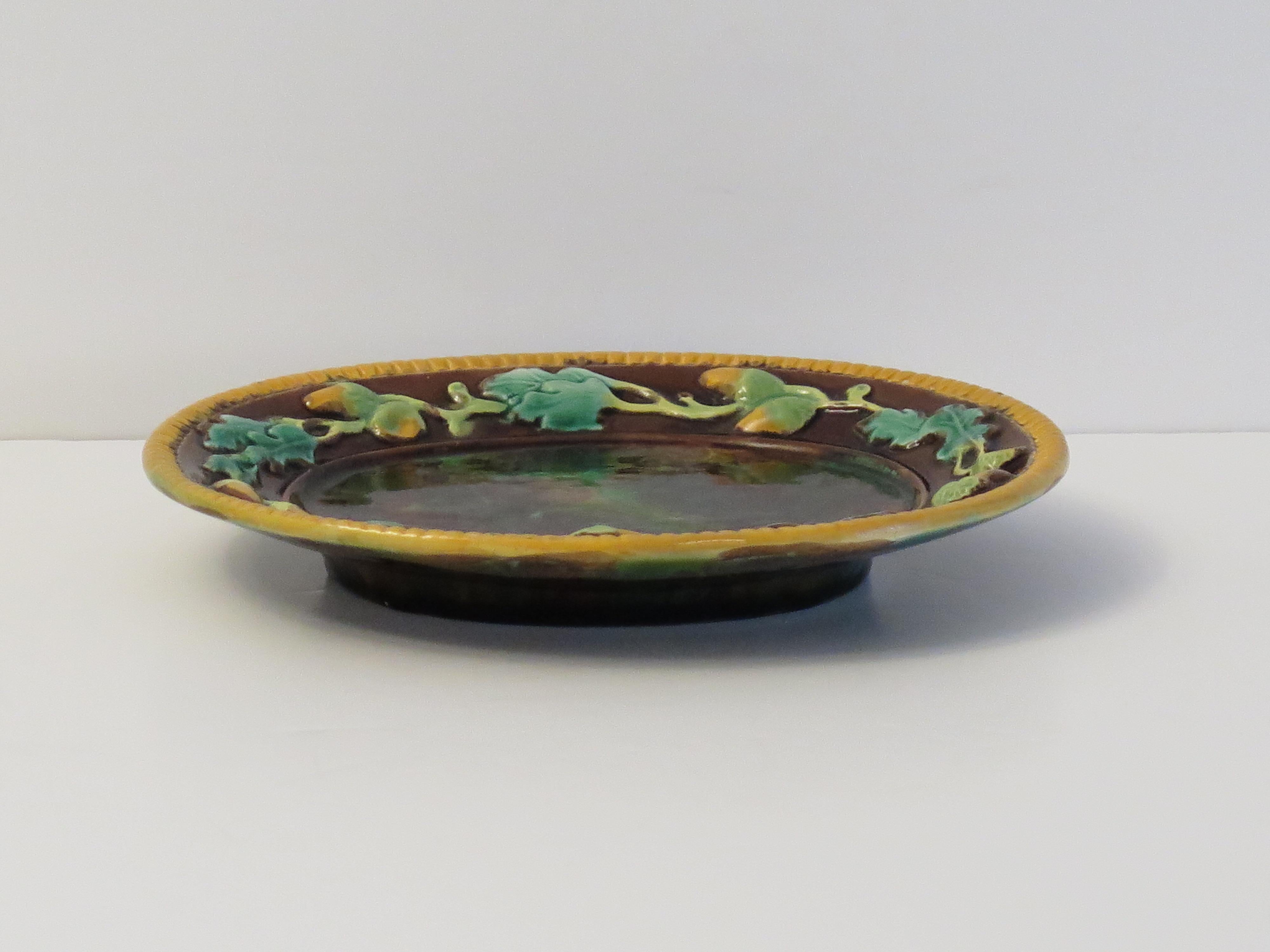 George Jones Majolica Oval Dish or Platter fully marked, Circa 1868 For Sale 1