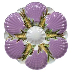 George Jones Majolica Oyster Plate, England, circa 1880's