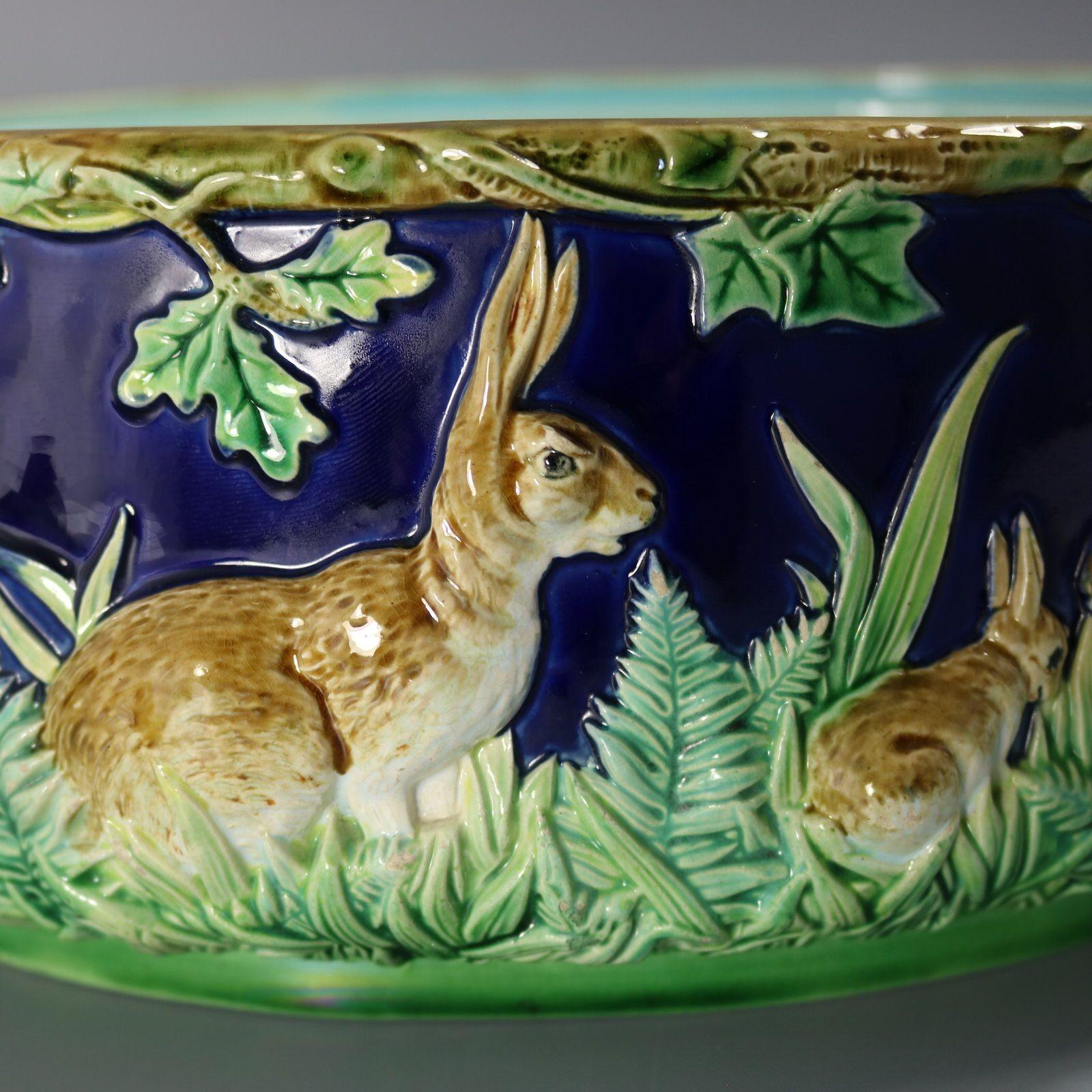 George Jones Majolica Partridge Game Pie Dish For Sale 7