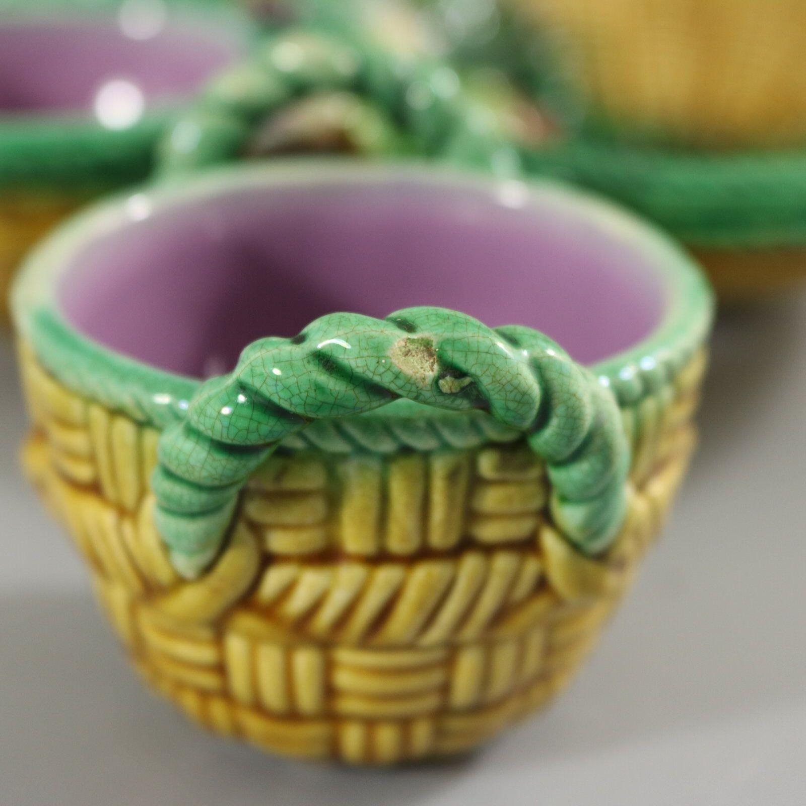 George Jones Majolica Strawberry Server 6