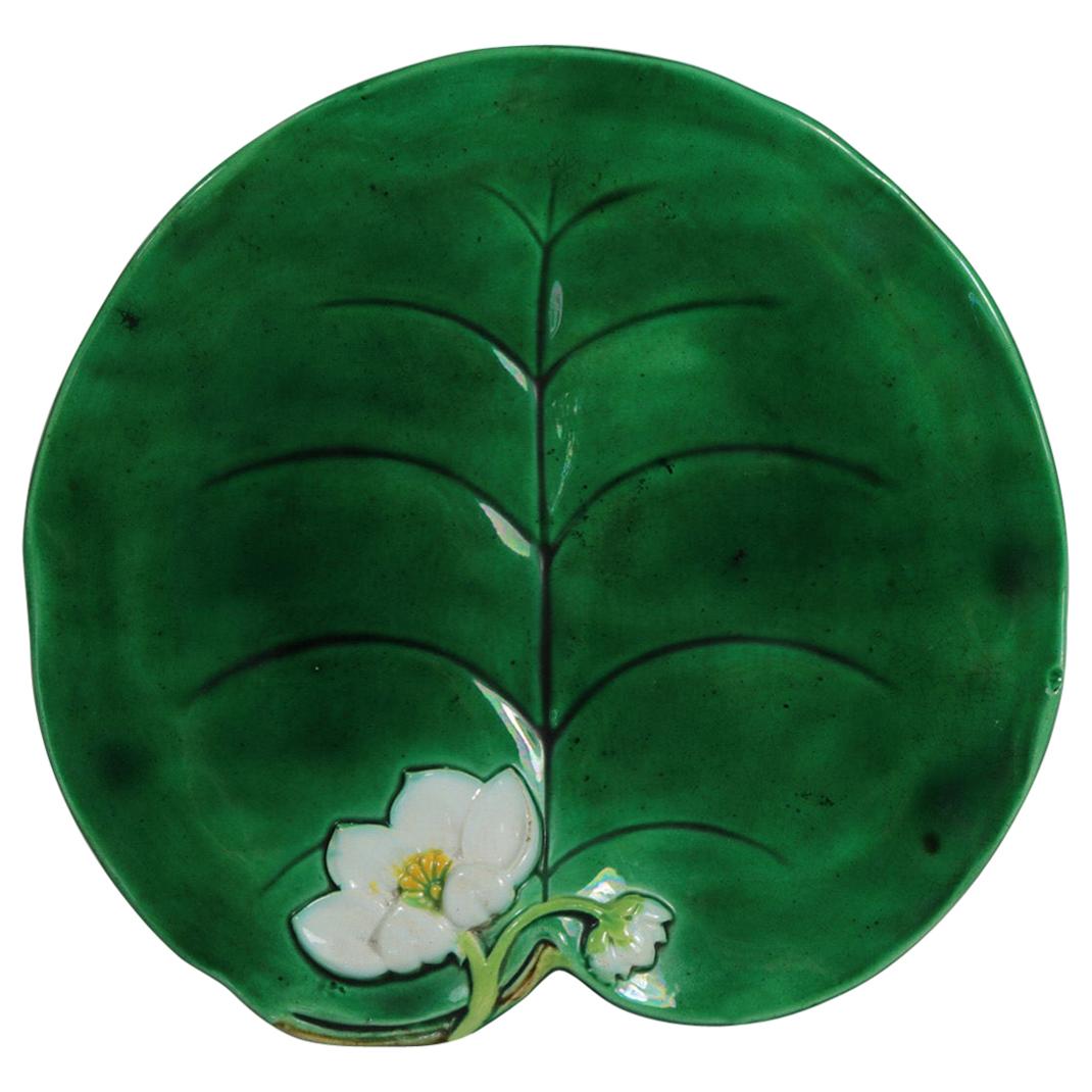 George Jones Majolica Water Lily Plate