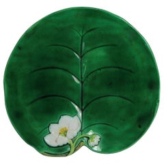 George Jones Majolica Water Lily Plate