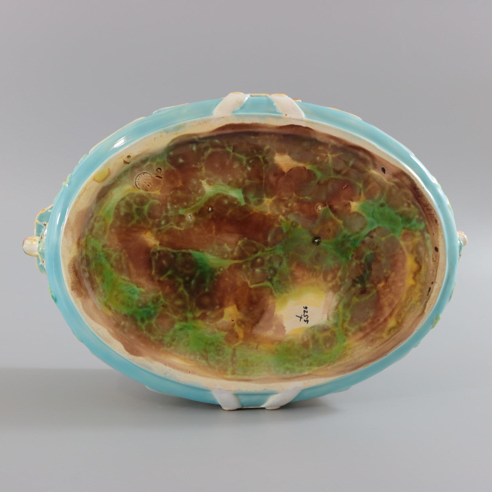 Plato para tarta de majolica George Jones Juego de jabalí en venta 12