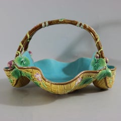 George Jones Majolica Yellow Basket 'Rare'